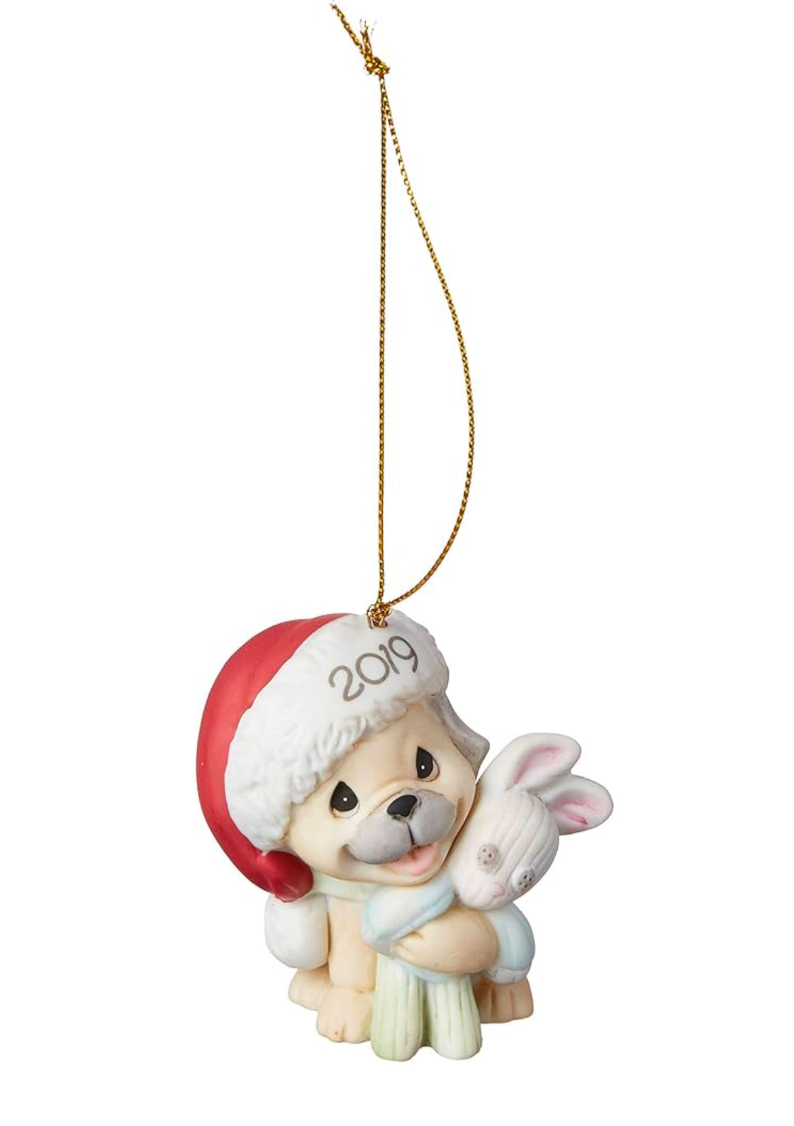 Holiday Pug Hugs - 2019 Dated Annual Precious Moment Ornament