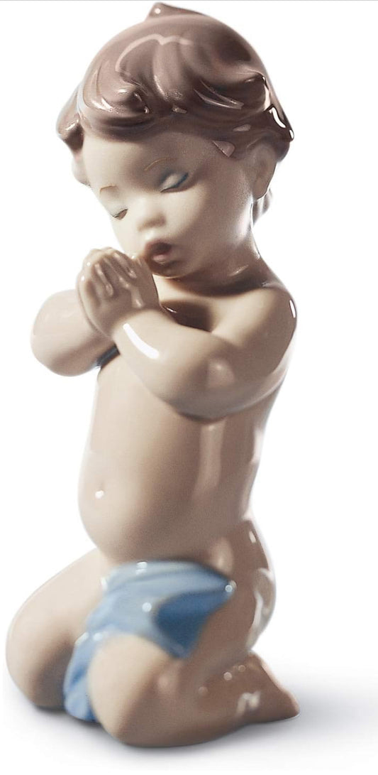 Lladro - A Child's Prayer (Boy) - Porcelain Figurine