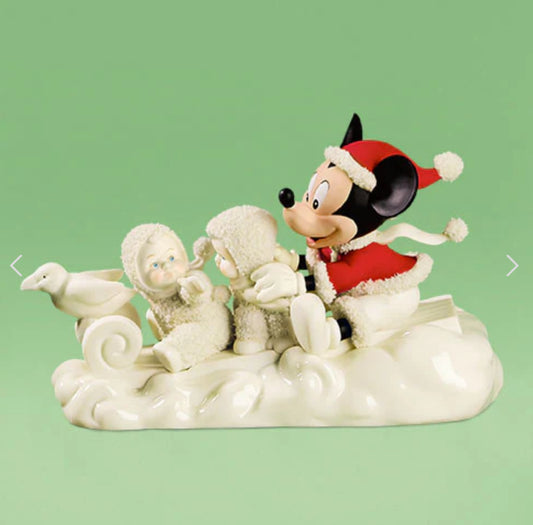 Snowbabies - A Magical Sleigh Ride With Mickey Figurine