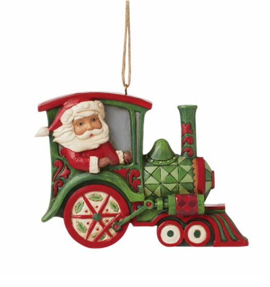 Jim Shore - Santa in Train Ornament