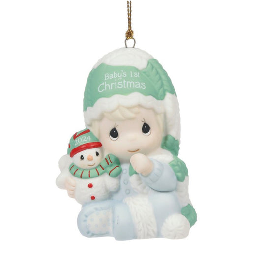 Baby's First Christmas 2024 (Boy) - Precious Moment Ornament