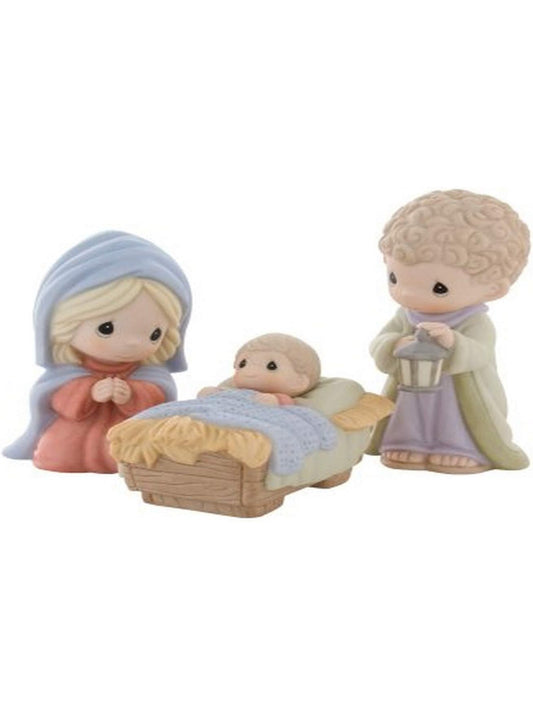 Come Let Us Adore Him - Precious Moment Figurine Three Piece Nativity Set