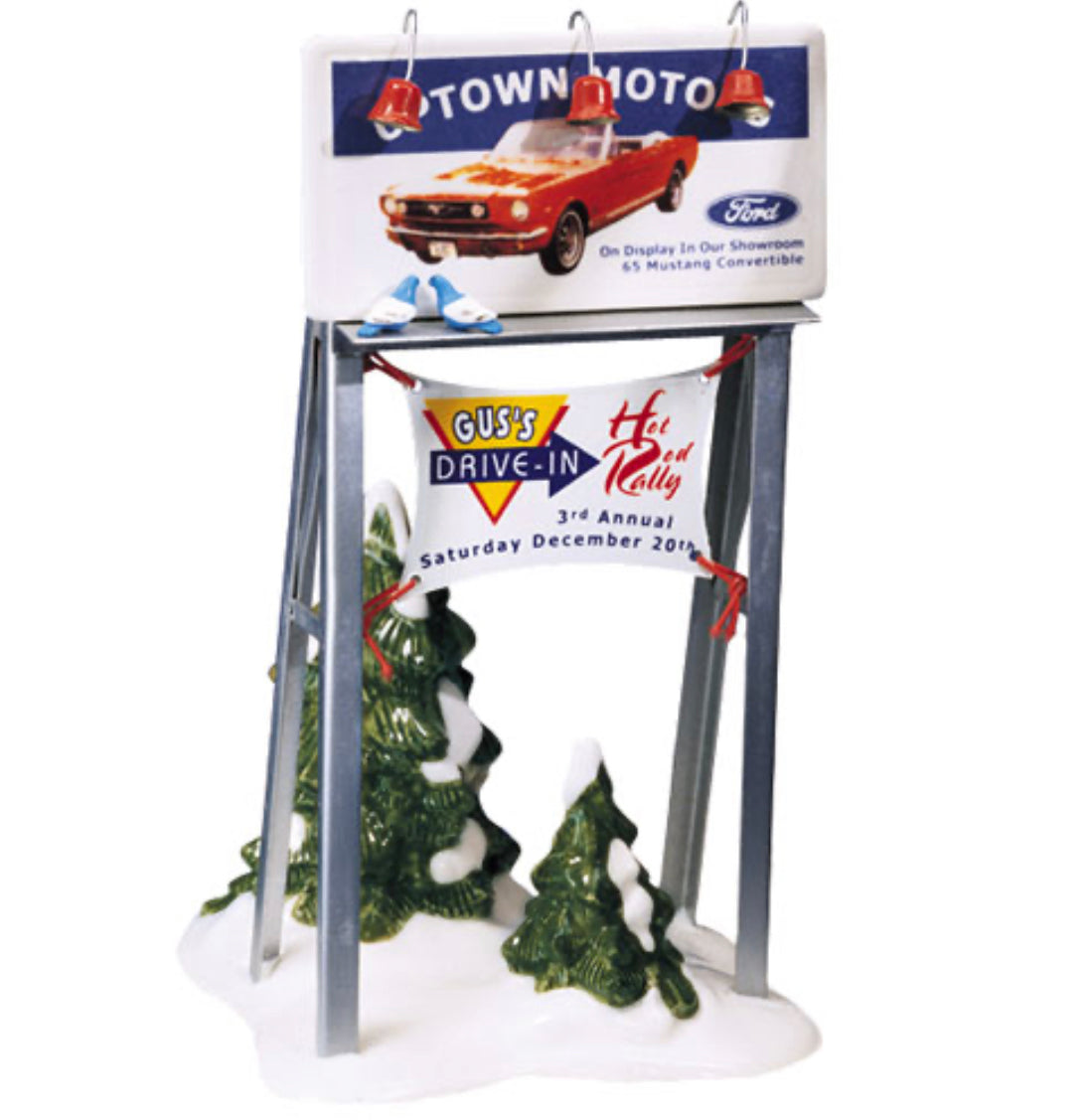 Department 56 - Snow Village - Uptown Motors Ford Billboard 56.52780