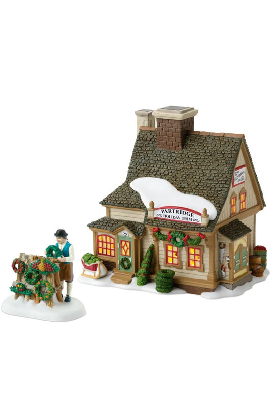 Department 56 - New England Village - Partridge Wreath Shop