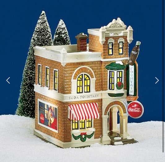 Department 56 - Snow Village - Coca Cola Corner Drugstore