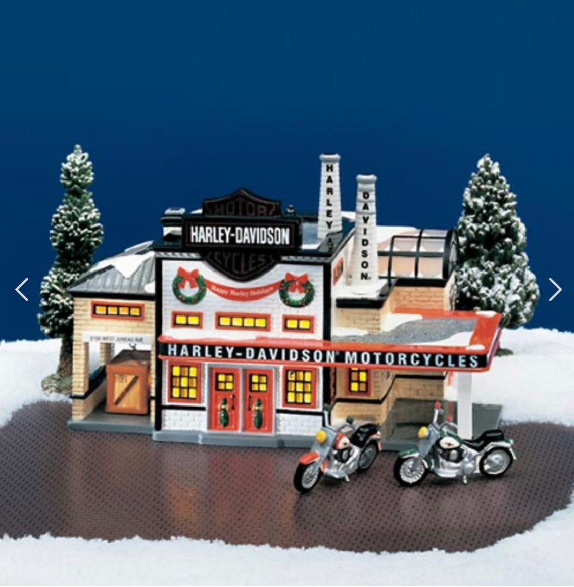 Department 56 - Snow Village - Harley-Davidson Manufacturing (Set of 3)