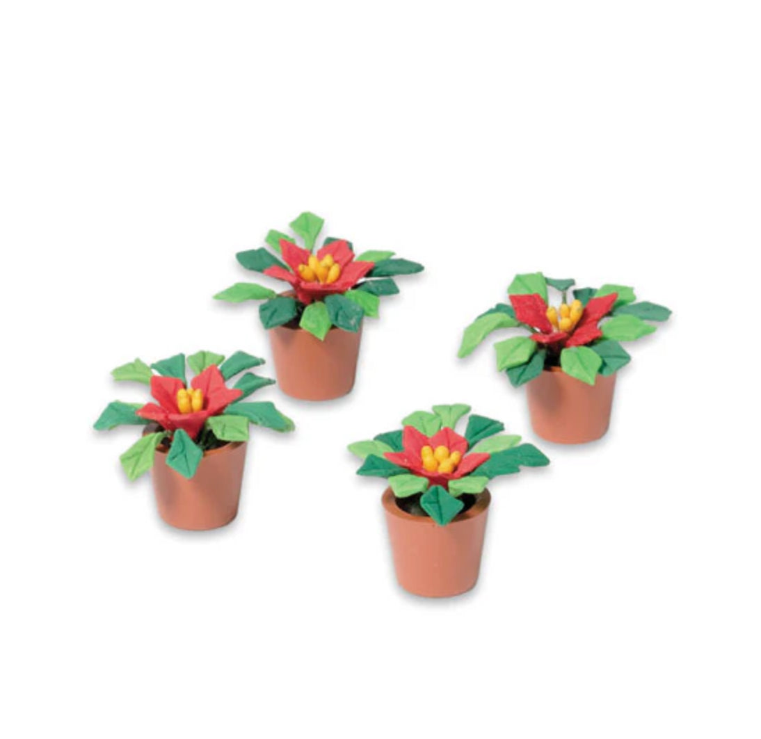 Department 56 - Village Accessories - Potted Poinsettias