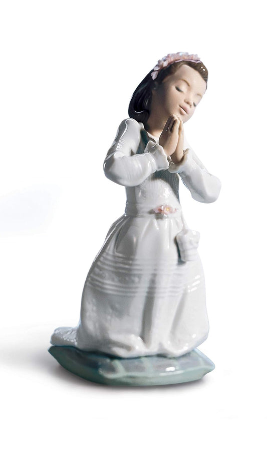 Lladro -  Communion prayer (girl) Porcelain Figurine