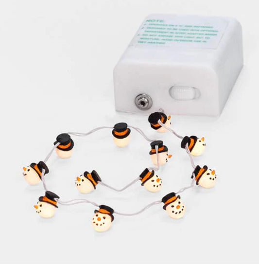 Department 56 - Village Accessories - String of 12 Snowman Lights