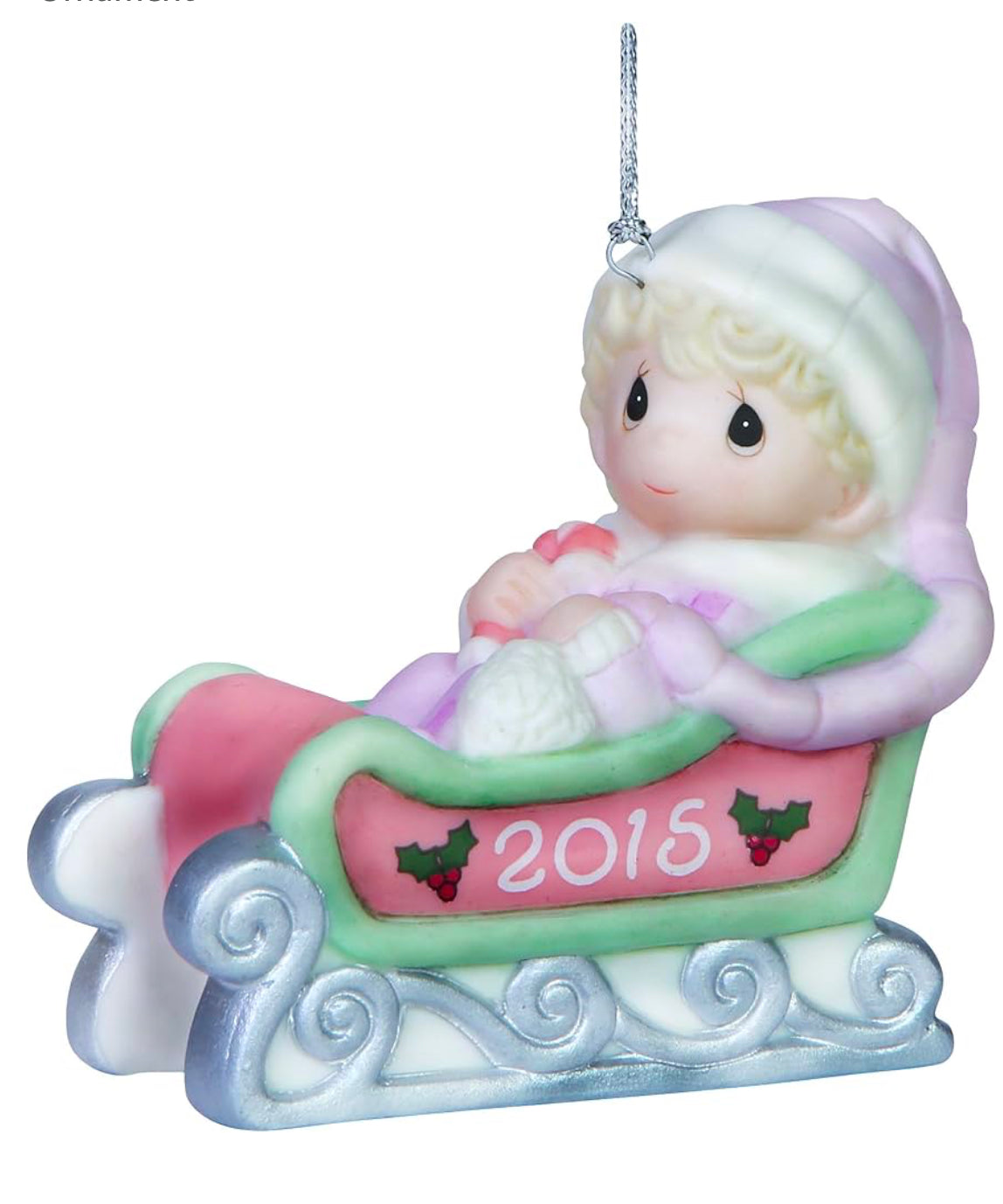 Baby's First Christmas 2015 (Girl) -  Precious Moment Ornament