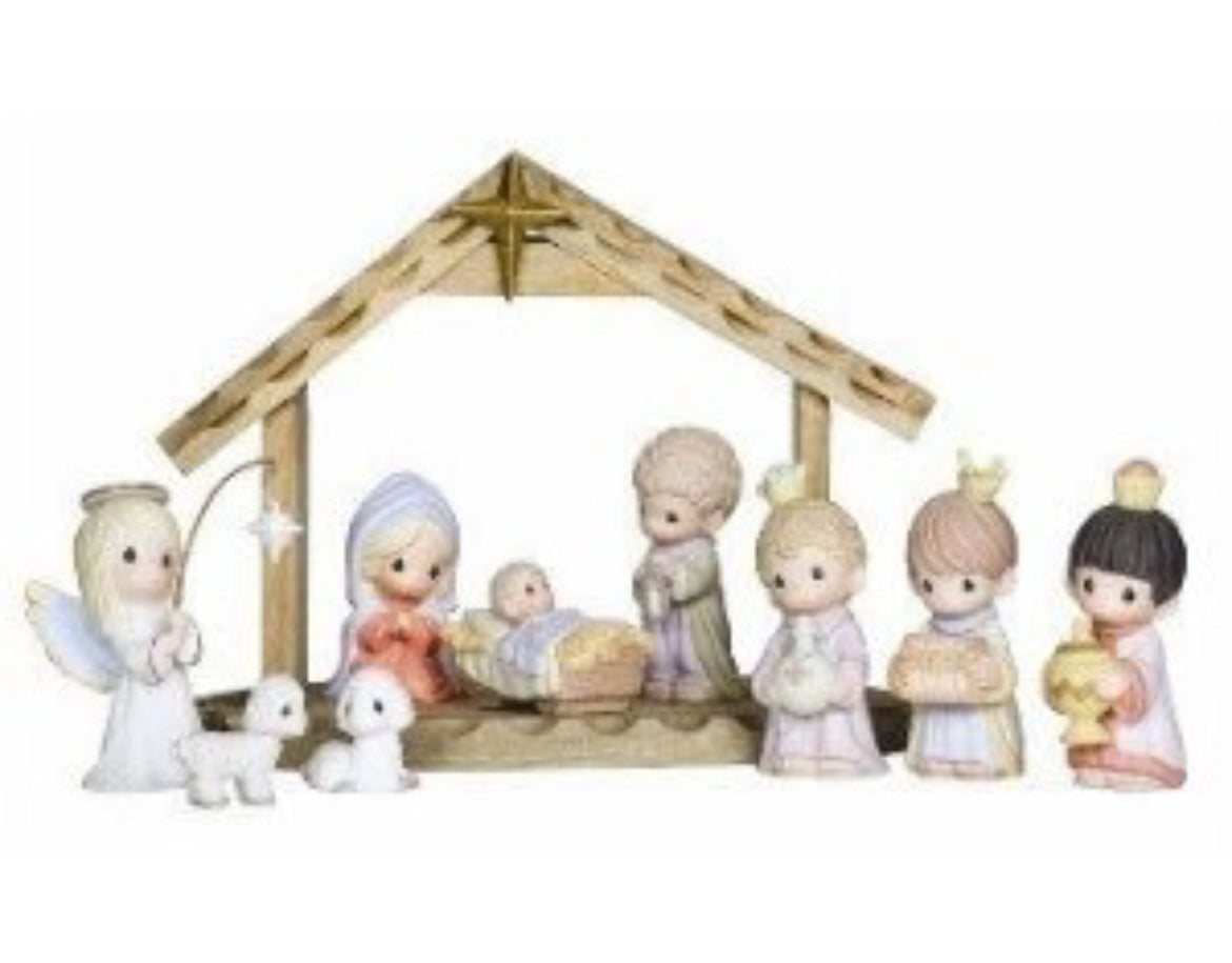 Precious Moments Mini Nativity 10pc Set