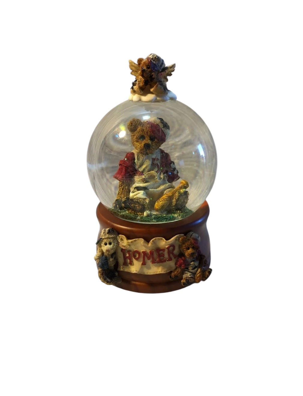 Boyd's Bears - Homer on the Plate Musical Water Globe