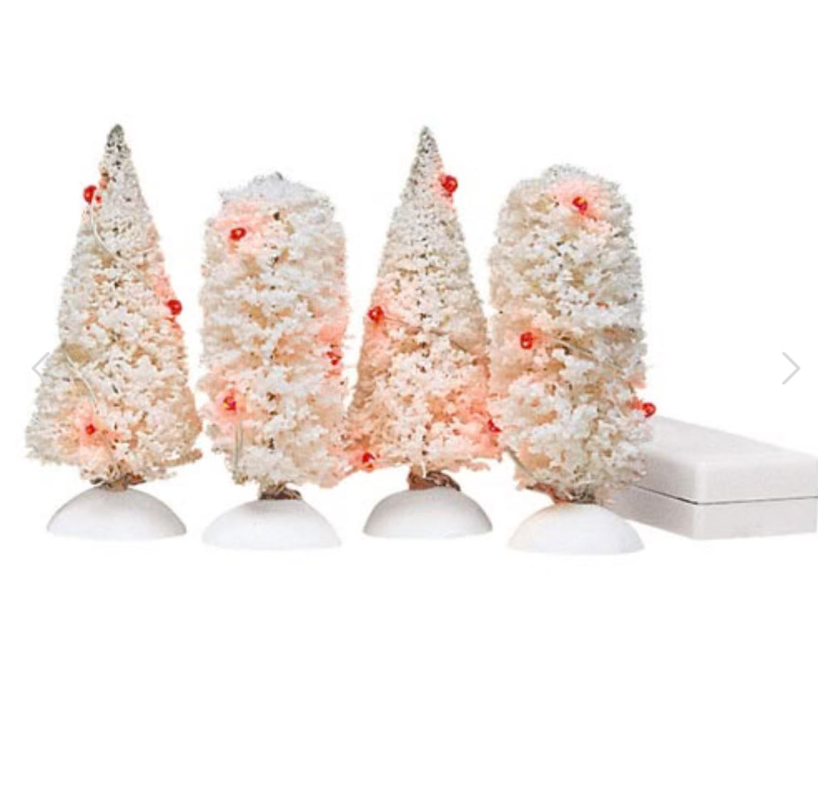 Department 56 - Village Accessories - Twinkling Lit Shrubs - White