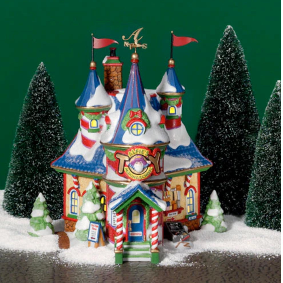 Department 56 - North Pole Village - Alfie's Toy School For Elves (1st Edition)