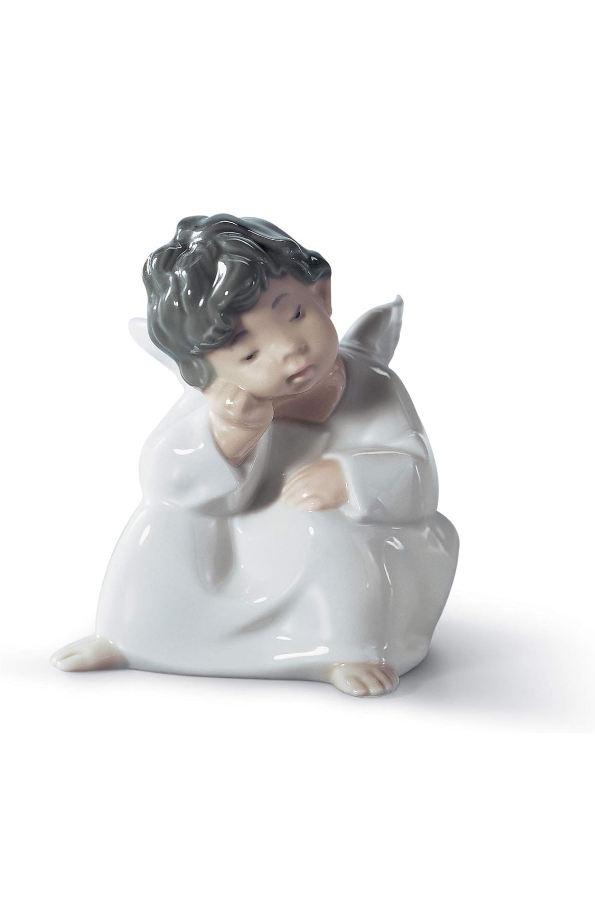 Lladro - Angel Thinking Porcelain Figurine