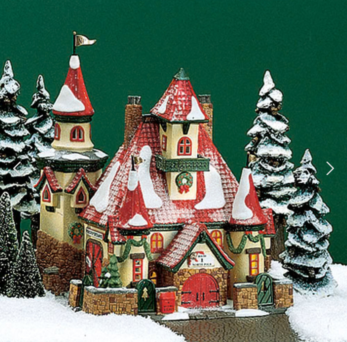 Department 56 - Heritage Village - Route 1, North Pole - Home Of Mr. & Mrs. Claus