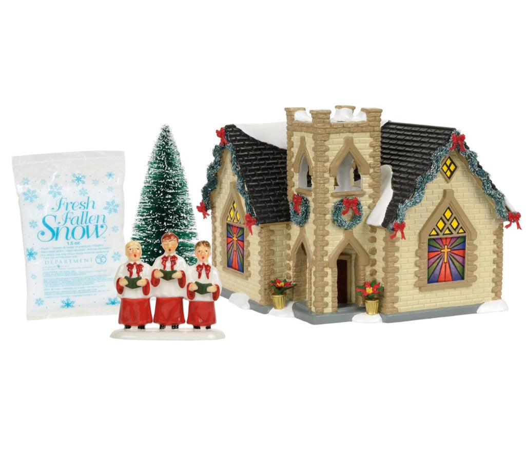 Department 56 - Snow Village - Golden Cross Church Box Set