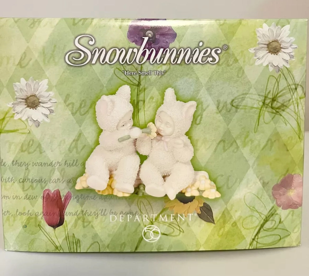 Snowbunnies - Here Smell This Figurine