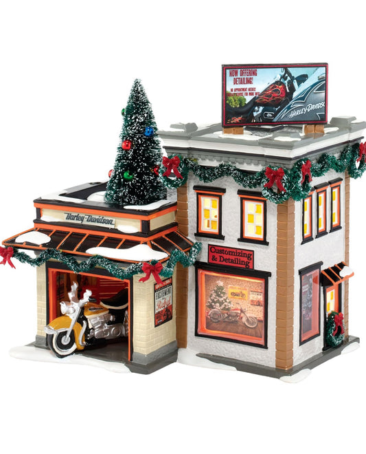 Department 56 - Snow Village - Harley-Davidson® Detail Shop