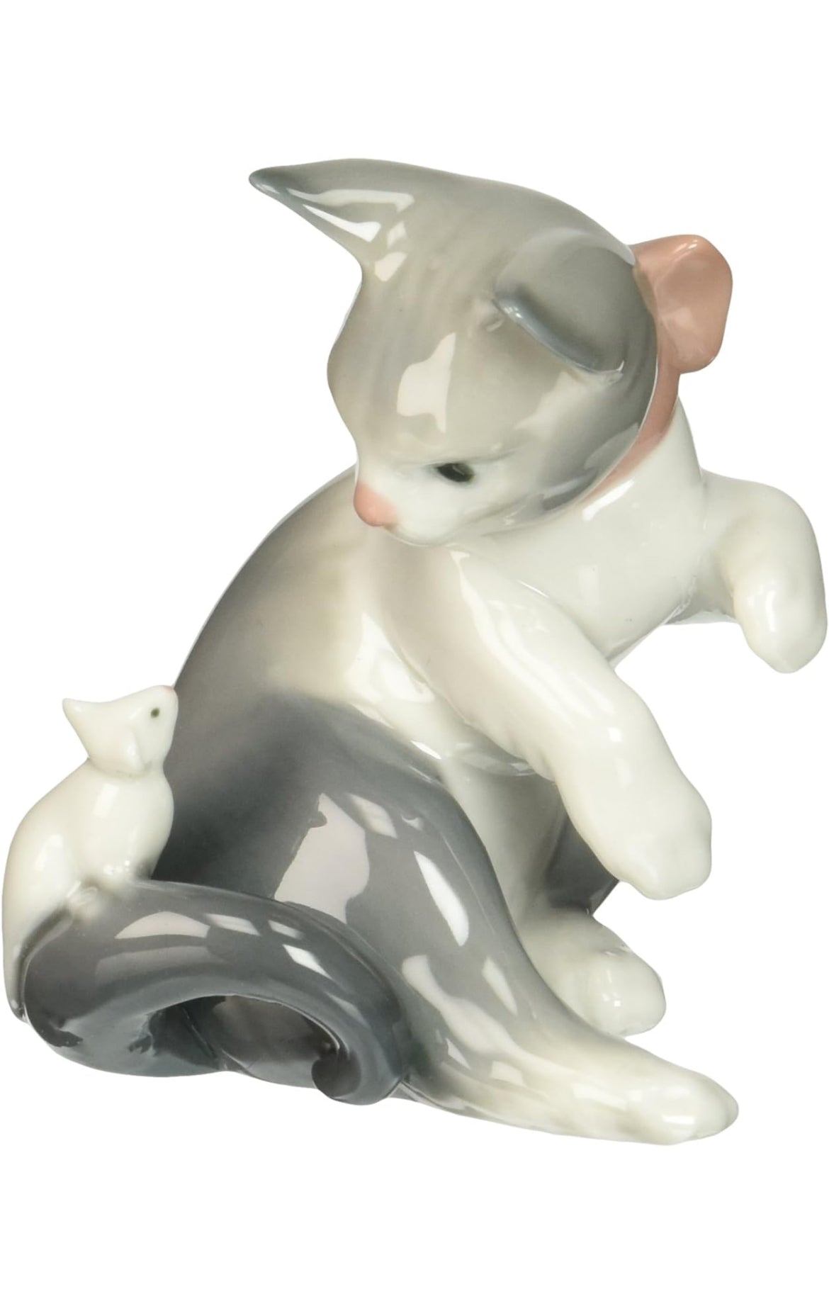 Lladro - Cat And Mouse Porcelain Figurine