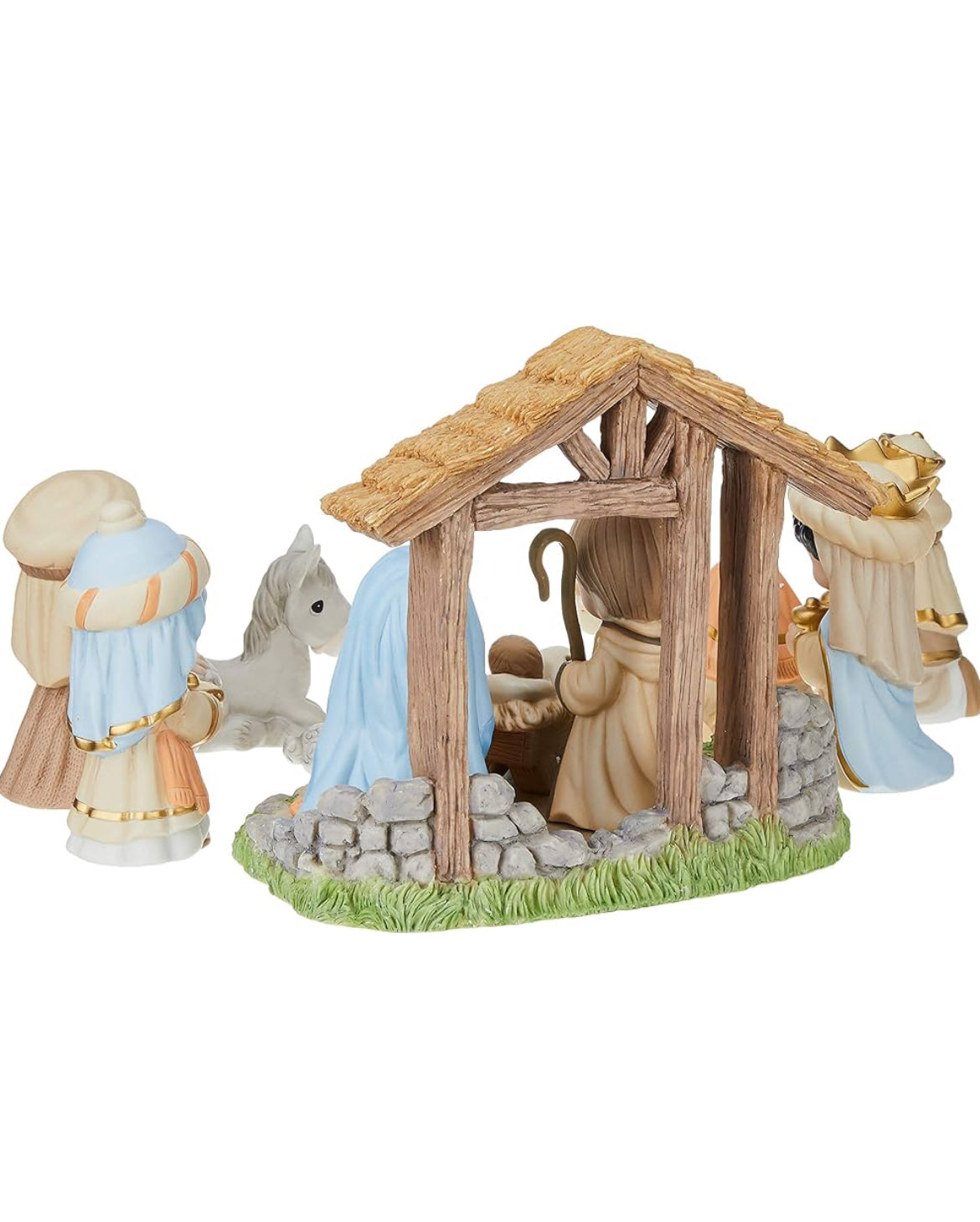 Precious 2024 Moments “Come Let Us Adore Him” Bisque Nativity Set In Box