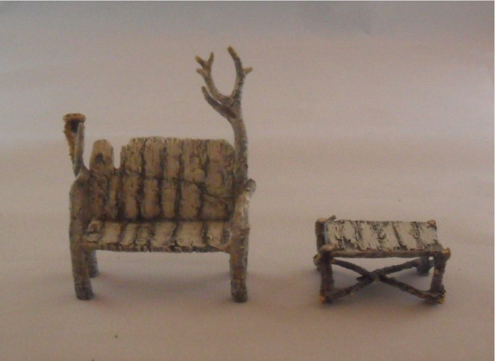 Department 56 - Village Accessories - Birch Bench and Table