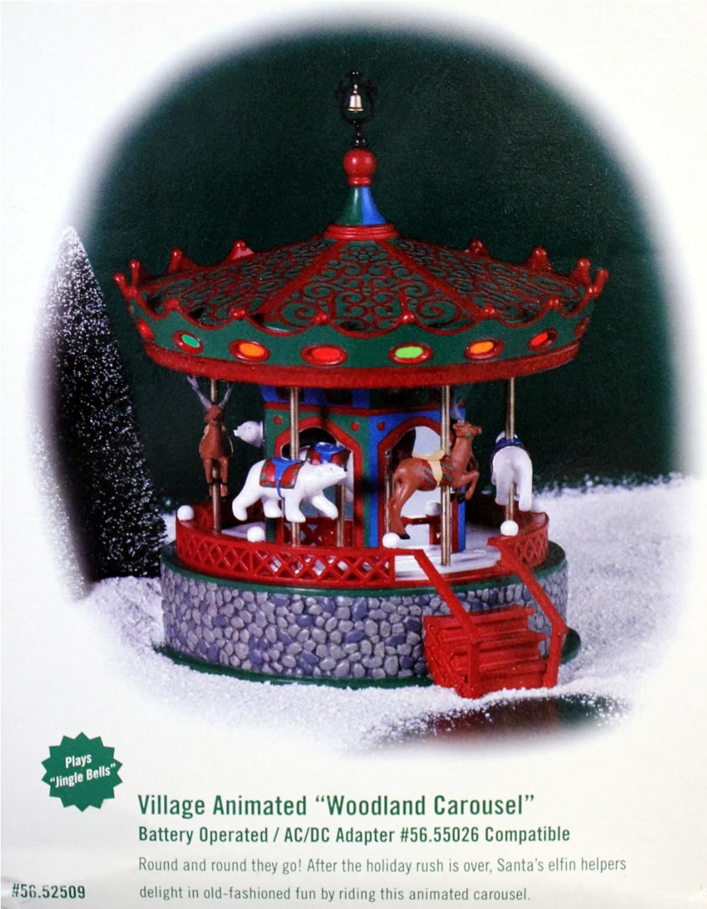 Department 56 - Village Accessories - Village Animated "Woodland Carousel"