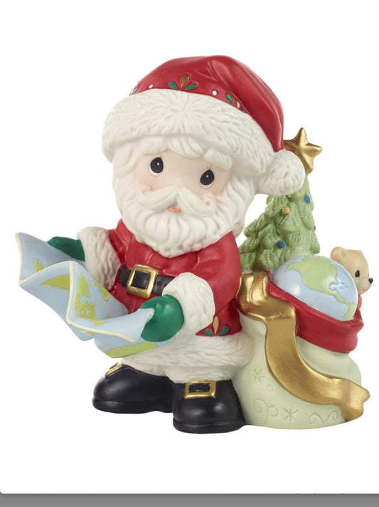 Joy To The Whole Wide World - Precious Moments Annual Santa Figurine