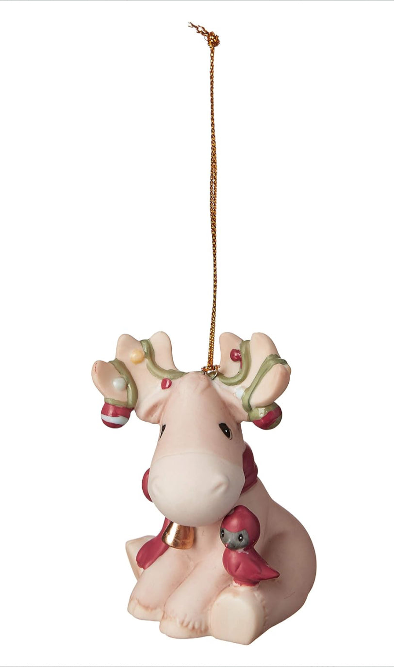 Moose Wonderful Time Of Year - Precious Moments Annual Animal Ornament