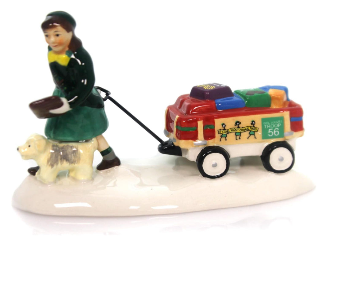 Department 56 -  Snow Village - Girl Scout Cookie Time