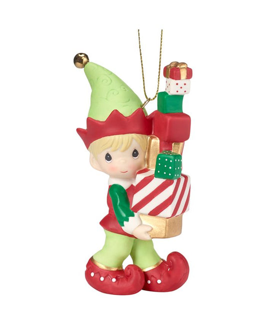 Bringing You Loads Of Christmas Cheer - Annual Elf Precious Moments Ornament