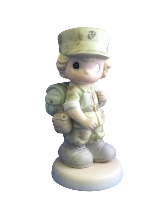 I'm Proud To Be An American  - Marine - Precious Moment Figurine