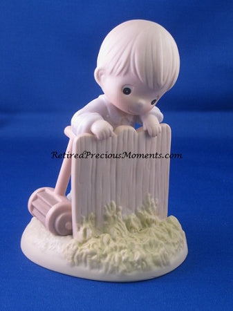 It May Be Greener But It's Just As Hard To Cut - Precious Moment Figurine